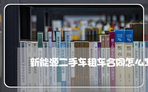 新能源二手车租车合同怎么写/2023061607147