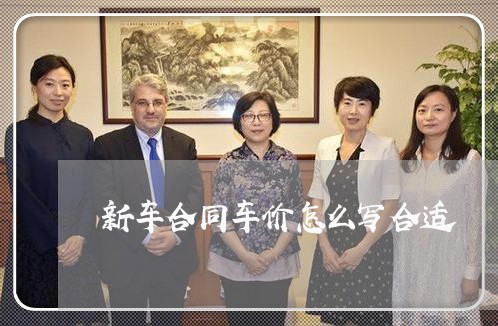 新车合同车价怎么写合适/2023041140514 新车合同车价怎么写合适/2023041140514