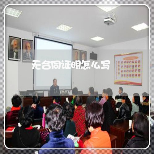 无合同证明怎么写/2023022682716