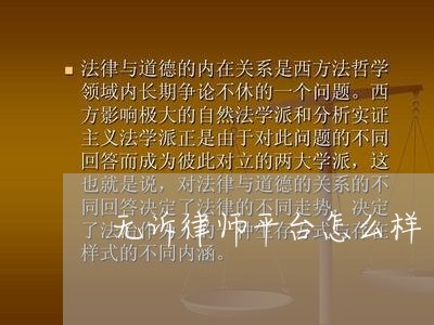 无诉律师平台怎么样/2023042317840