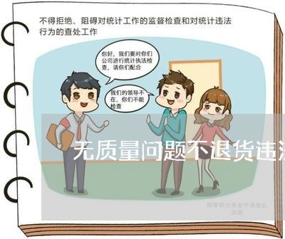无质量问题不退货违法吗