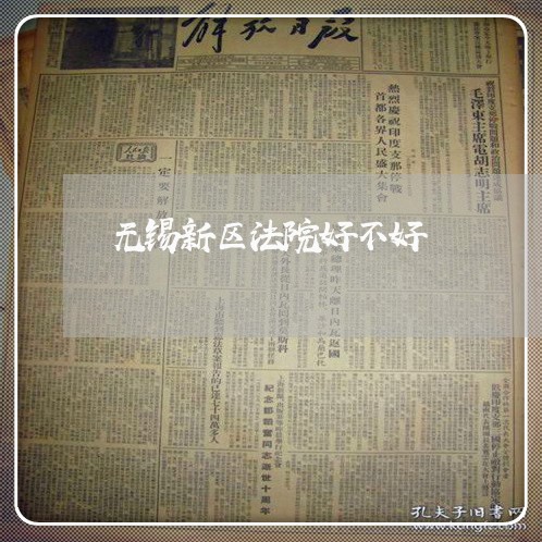 无锡新区法院好不好