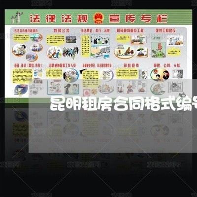 昆明租房合同格式编号怎么写/2023042149369