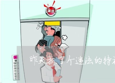 昨天抓了个违法的特社会