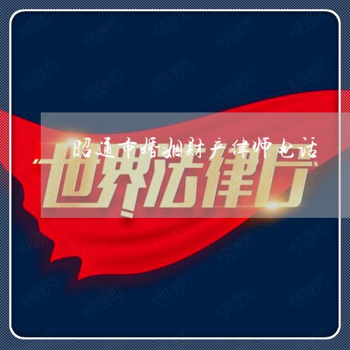 昭通市婚姻财产律师电话