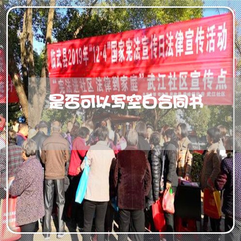 是否可以写空白合同书/2023040269491 是否可以写空白合同书/2023040269491