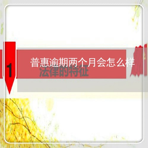 普惠逾期两个月会怎么样