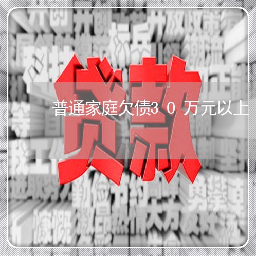 普通家庭欠债30万元以上/2023020902487