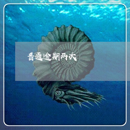 普通逾期两次 普通逾期两次