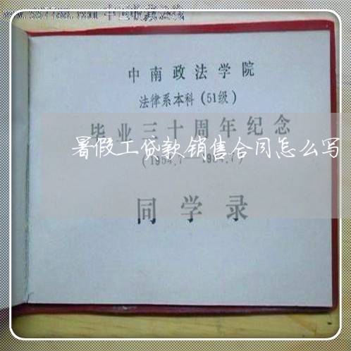 暑假工贷款销售合同怎么写/2023040394725 暑假工贷款销售合同怎么写/2023040394725