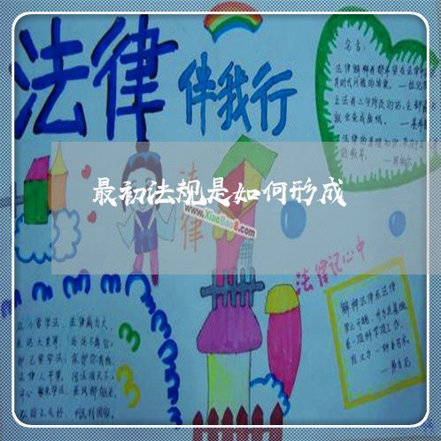 最初法规是如何形成