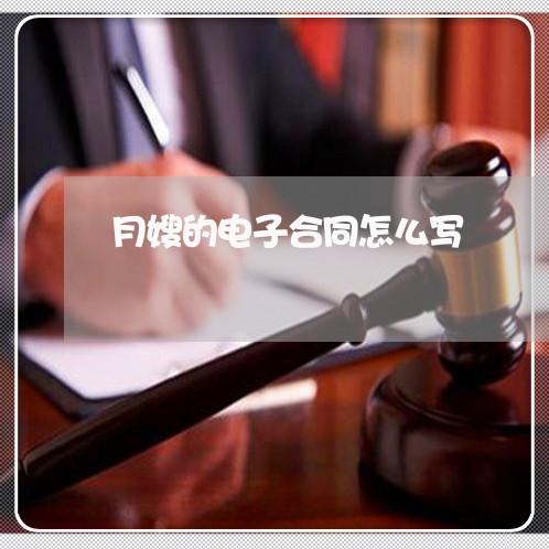 月嫂的电子合同怎么写/2023041235058
