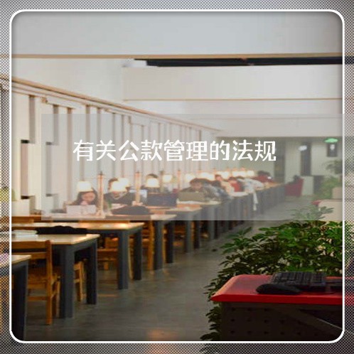 有关公款管理的法规