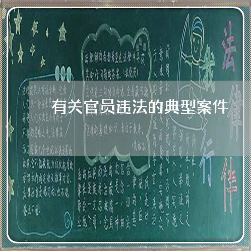 有关官员违法的典型案件