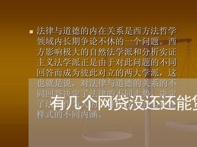 有几个网贷没还还能贷款吗/2023111555927