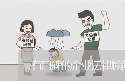 有口碑的企业法律顾问/2023061904958