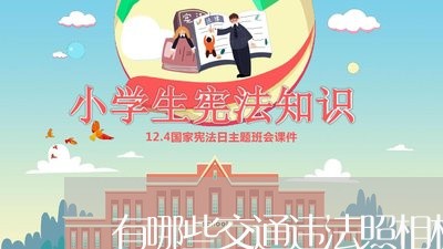 有哪些交通违法照相机 有哪些交通违法照相机