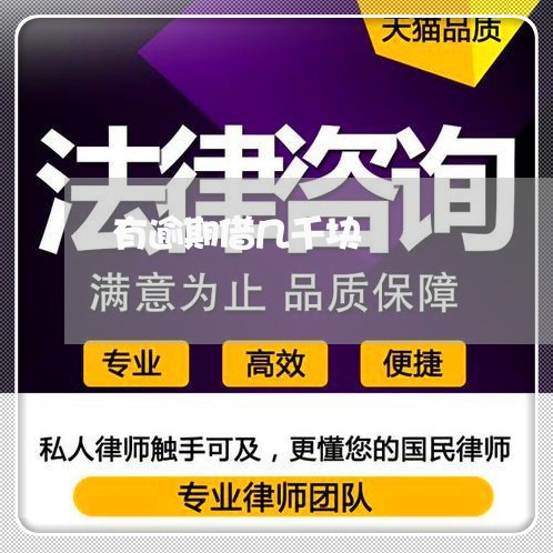 有逾期借几千块