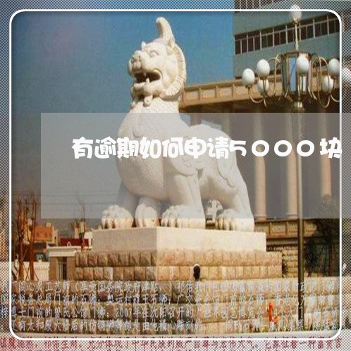 有逾期如何申请5000块