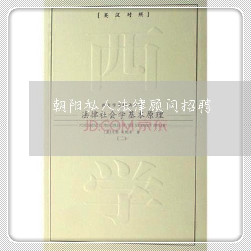 朝阳私人法律顾问招聘/2023061744057