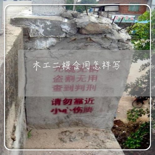 木工二模合同怎样写/2023041296046