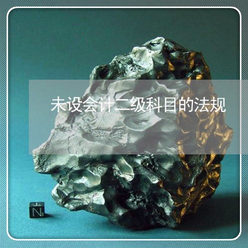 未设会计二级科目的法规