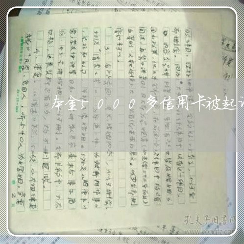 本金5000多信用卡被起诉了 本金5000多信用卡被起诉了