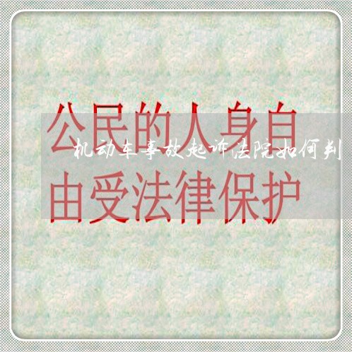 机动车事故起诉法院如何判 机动车事故起诉法院如何判