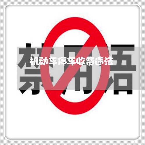 机动车停车收费违法 机动车停车收费违法