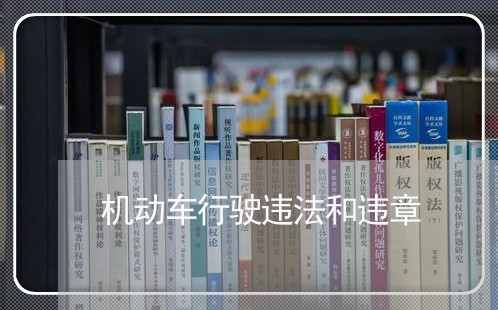 机动车行驶违法和违章 机动车行驶违法和违章