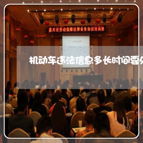 机动车违法信息多长时间要处理