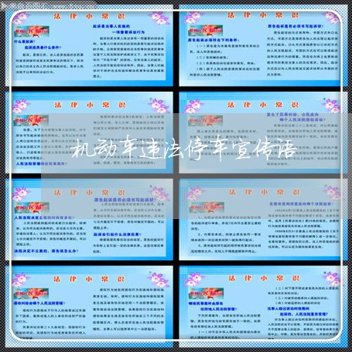 机动车违法停车宣传语 机动车违法停车宣传语