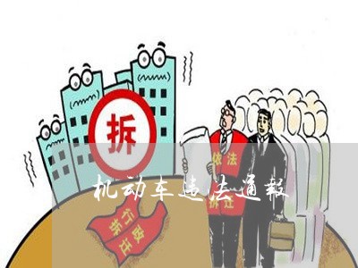 机动车违法通报