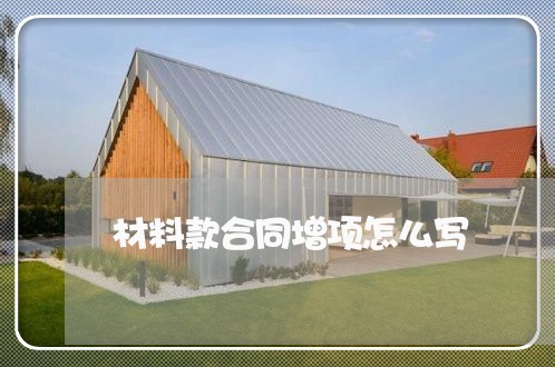 材料款合同增项怎么写/2023041163504