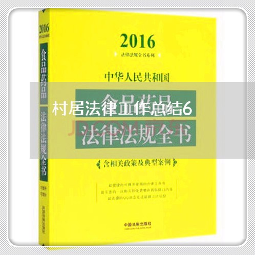 村居法律工作总结6