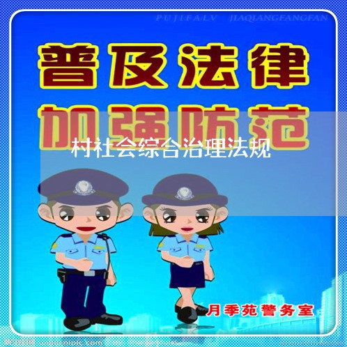 村社会综合治理法规