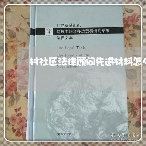 村社区法律顾问先进材料怎么写