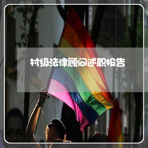 村级法律顾问述职报告 村级法律顾问述职报告