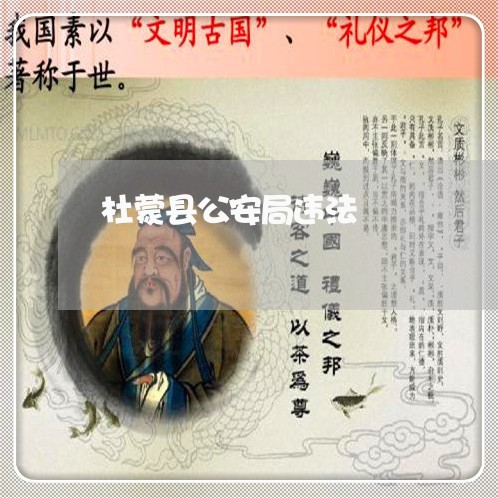 杜蒙县公安局违法