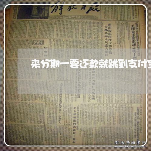 来分期一要还款就跳到支付宝