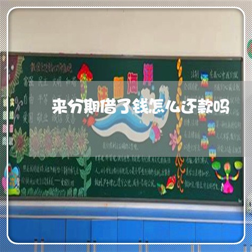 来分期借了钱怎么还款吗