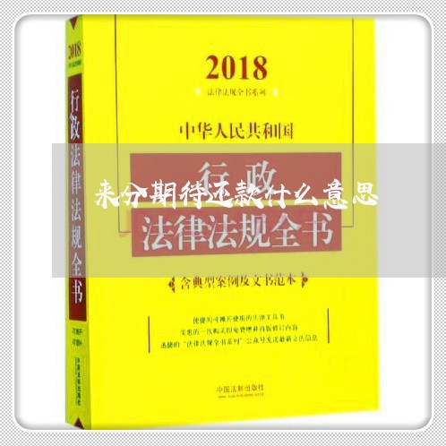 来分期待还款什么意思