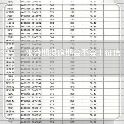 来分期没逾期会不会上征信/2023042158492