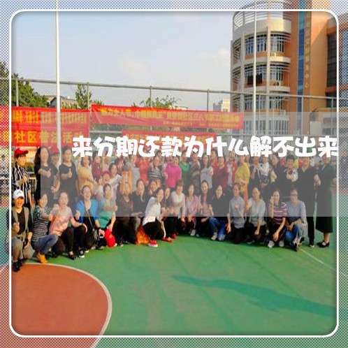 来分期还款为什么解不出来 来分期还款为什么解不出来