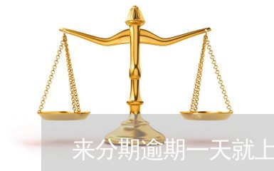 来分期逾期一天就上征信吗/2023100616379