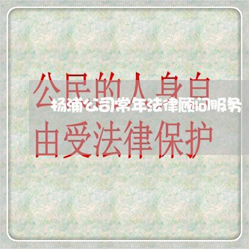 杨浦公司常年法律顾问服务/2023061993915