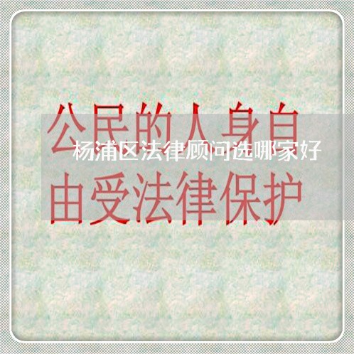 杨浦区法律顾问选哪家好 杨浦区法律顾问选哪家好