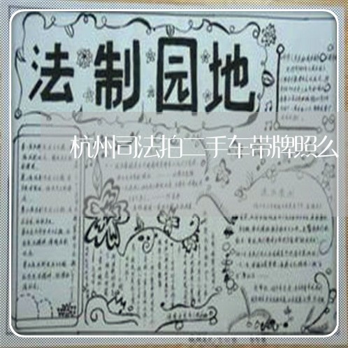 杭州司法拍二手车带牌照么