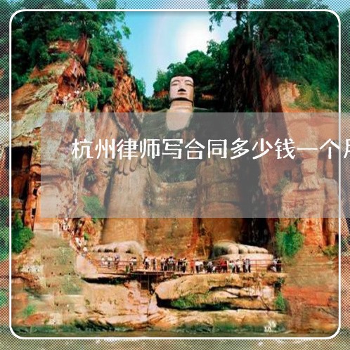 杭州律师写合同多少钱一个月/2023061601705