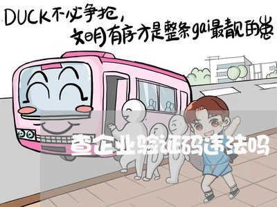查企业验证码违法吗 查企业验证码违法吗